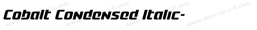 Cobalt Condensed Italic字体转换